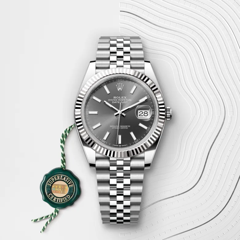 rolex Datejust in White Rolesor - combination of Oystersteel and white gold, M126334-0014 - Underwood jewelers