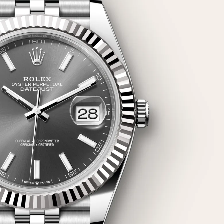 rolex Datejust in White Rolesor - combination of Oystersteel and white gold, M126334-0014 - Underwood jewelers