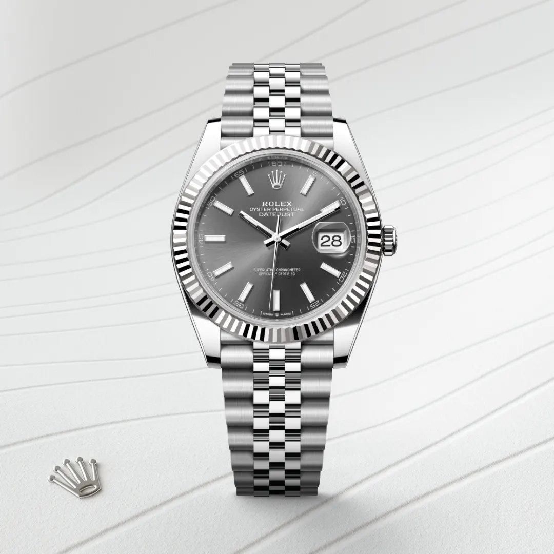 rolex Datejust in White Rolesor - combination of Oystersteel and white gold, M126334-0014 - Underwood jewelers
