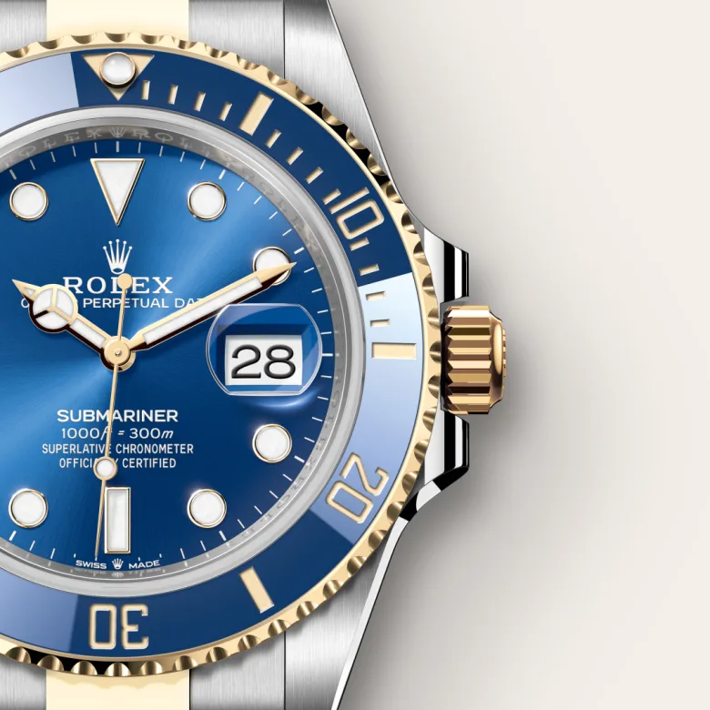 rolex Submariner in Yellow Rolesor - combination of Oystersteel and yellow gold, M126613LB-0002 - Underwood jewelers