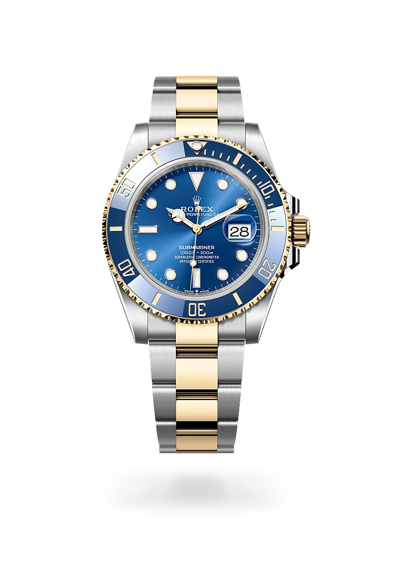 rolex Submariner in Yellow Rolesor - combination of Oystersteel and yellow gold, M126613LB-0002 - Underwood jewelers