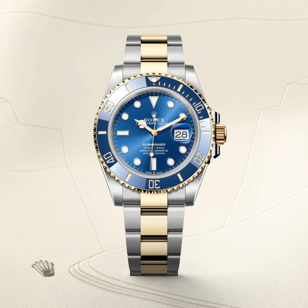 rolex Submariner in Yellow Rolesor - combination of Oystersteel and yellow gold, M126613LB-0002 - Underwood jewelers