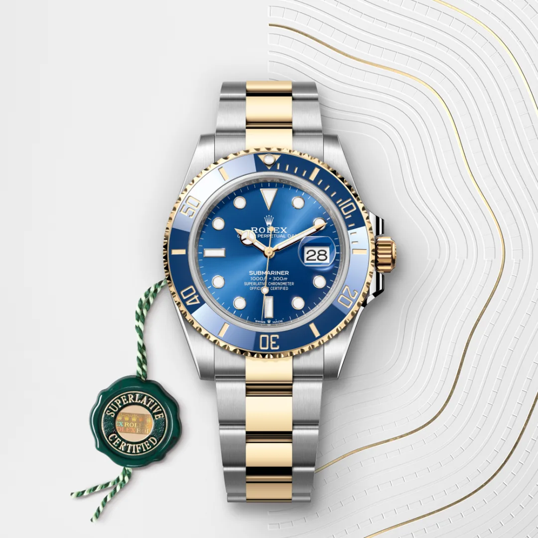 rolex Submariner in Yellow Rolesor - combination of Oystersteel and yellow gold, M126613LB-0002 - Underwood jewelers