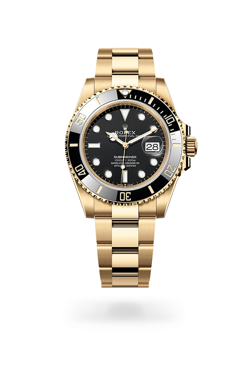 rolex Submariner in 18 kt yellow gold, M126618LN-0002 - underwood jewelers