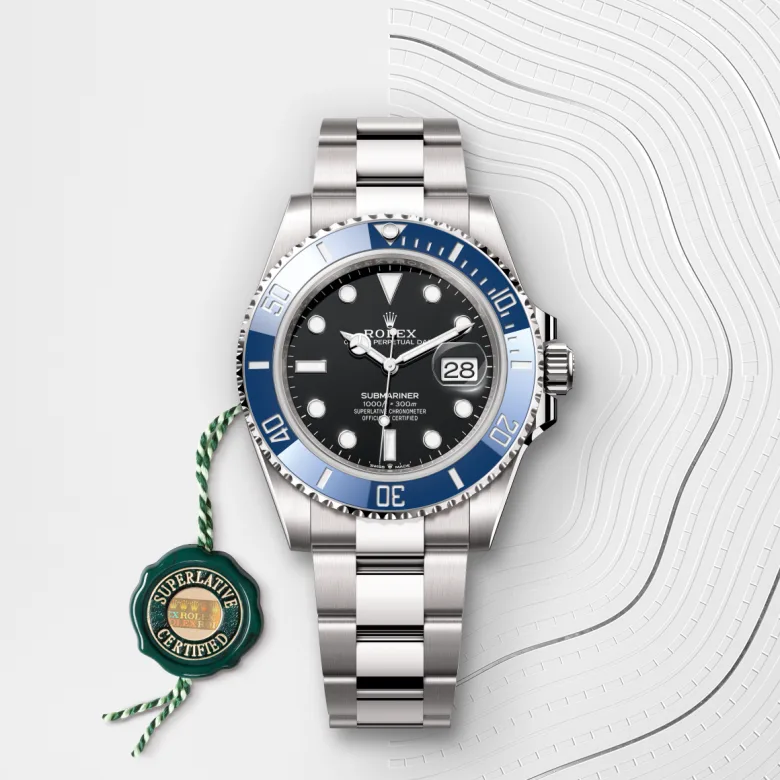 rolex Submariner in 18 kt white gold, M126619LB-0003 - Underwood jewelers