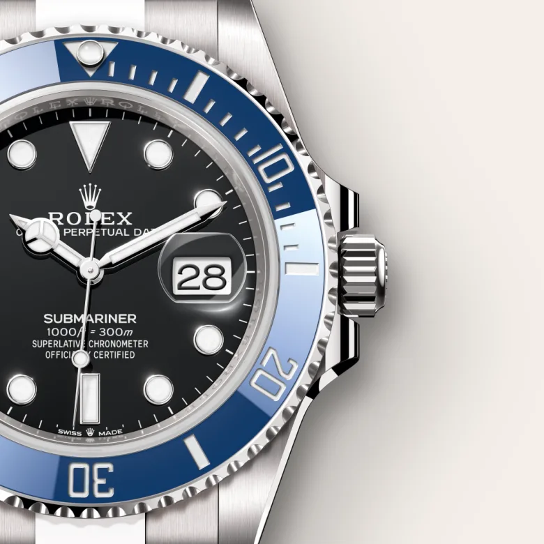 rolex Submariner in 18 kt white gold, M126619LB-0003 - Underwood jewelers