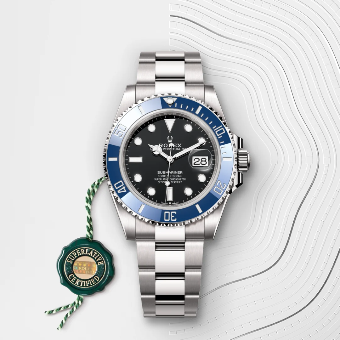 rolex Submariner in 18 kt white gold, M126619LB-0003 - Underwood jewelers