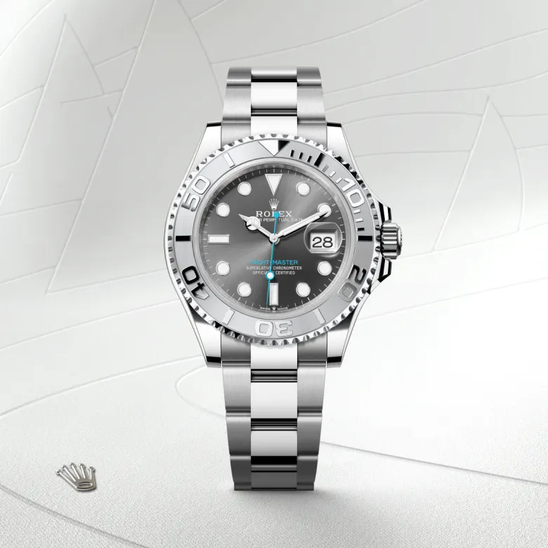 rolex Yacht-Master in Rolesium - combination of Oystersteel and platinum, M126622-0001 - Underwood jewelers