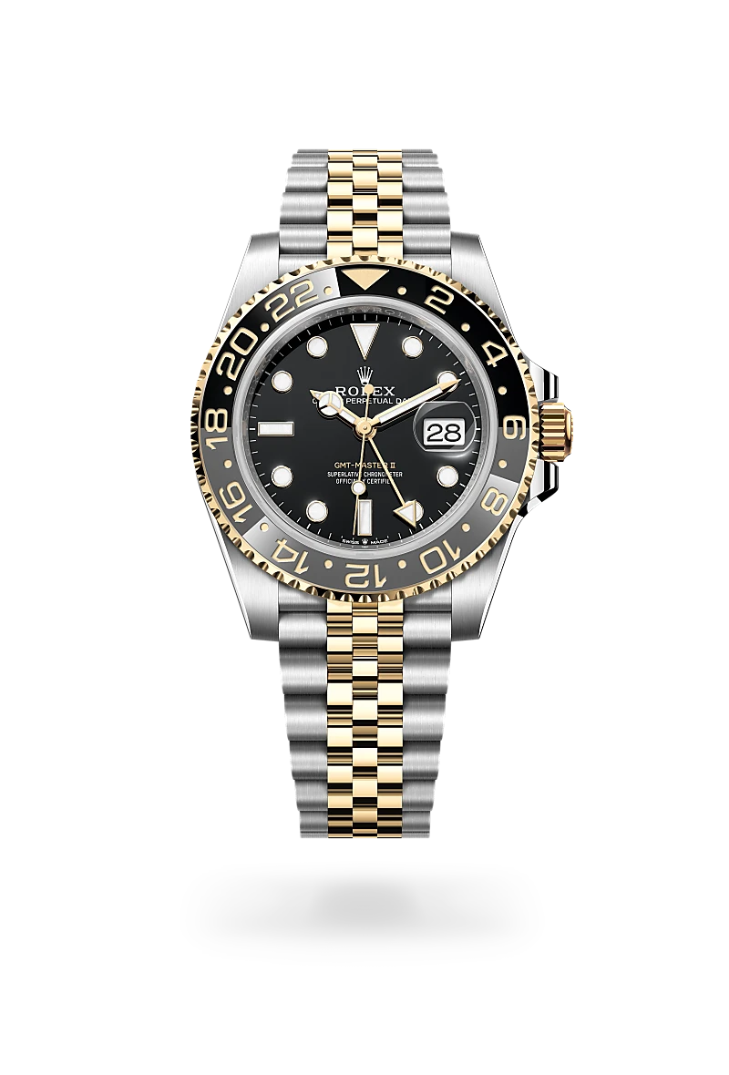 rolex GMT-Master II in Yellow Rolesor - combination of Oystersteel and yellow gold, M126713GRNR-0001 - Underwood jewelers