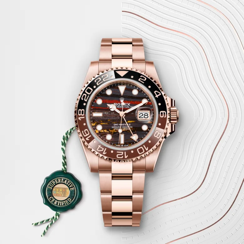 rolex GMT-Master II in 18 kt Everose gold, M126715CHNR-0002 - Underwood jewelers