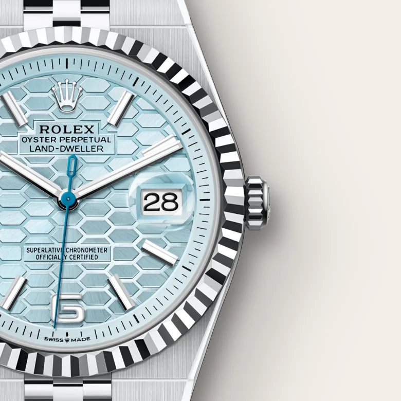 rolex Land-Dweller in Platinum, M127336-0001 - Underwood jewelers