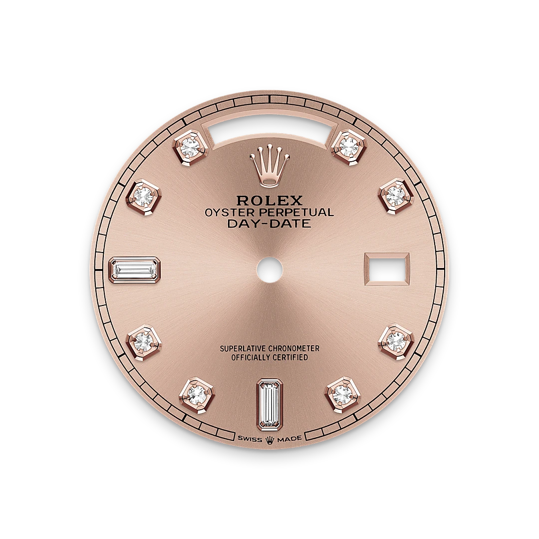 rolex Day-Date in 18 kt Everose gold, M128235-0009 - underwood jewelers