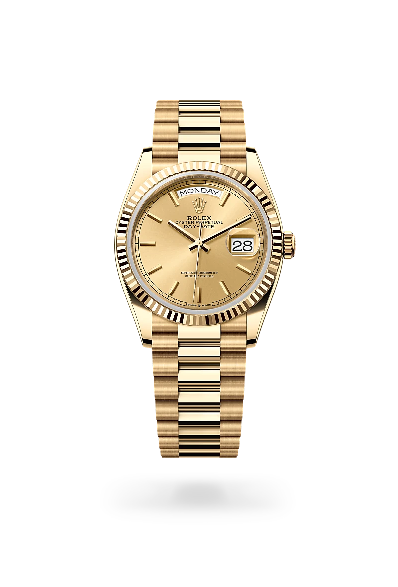rolex Day-Date in 18 kt yellow gold, M128238-0045 - underwood jewelers