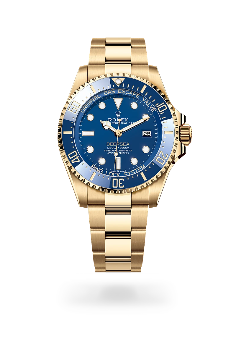 rolex Deepsea in 18 kt yellow gold, M136668LB-0001 - underwood jewelers