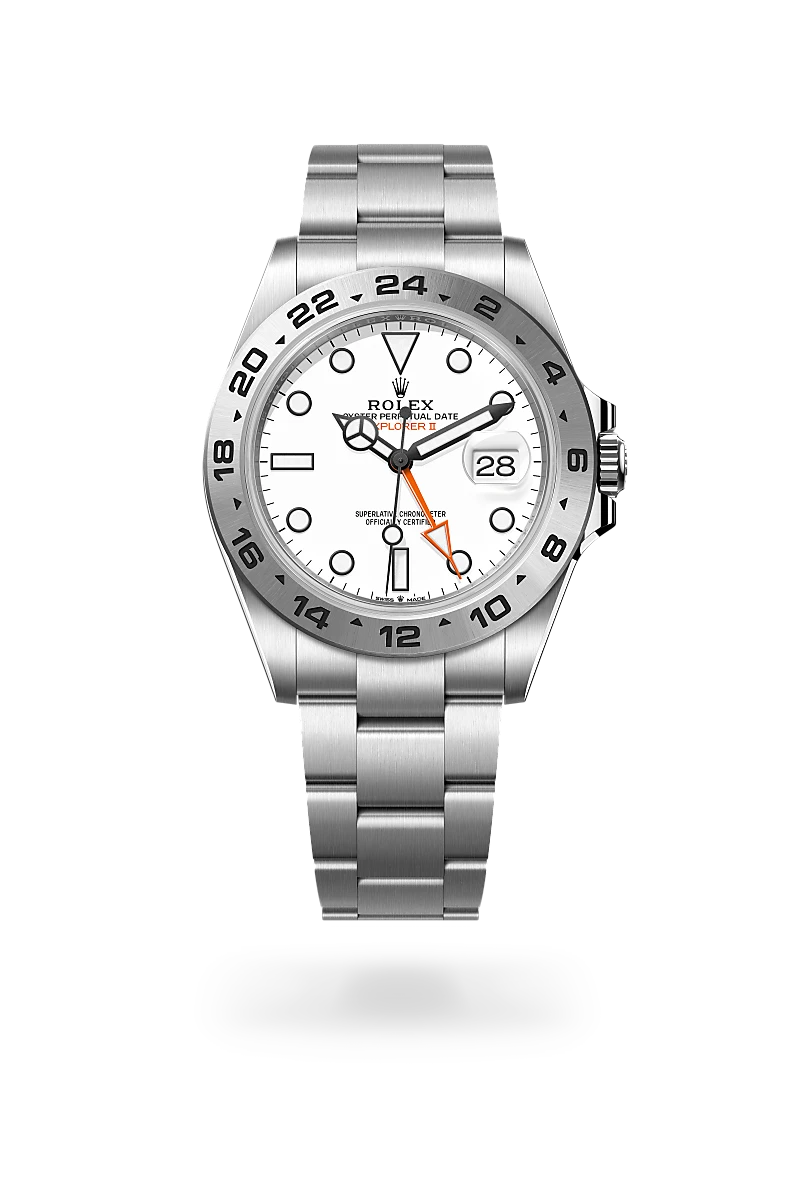 rolex Explorer II in Oystersteel, M226570-0001 - underwood jewelers