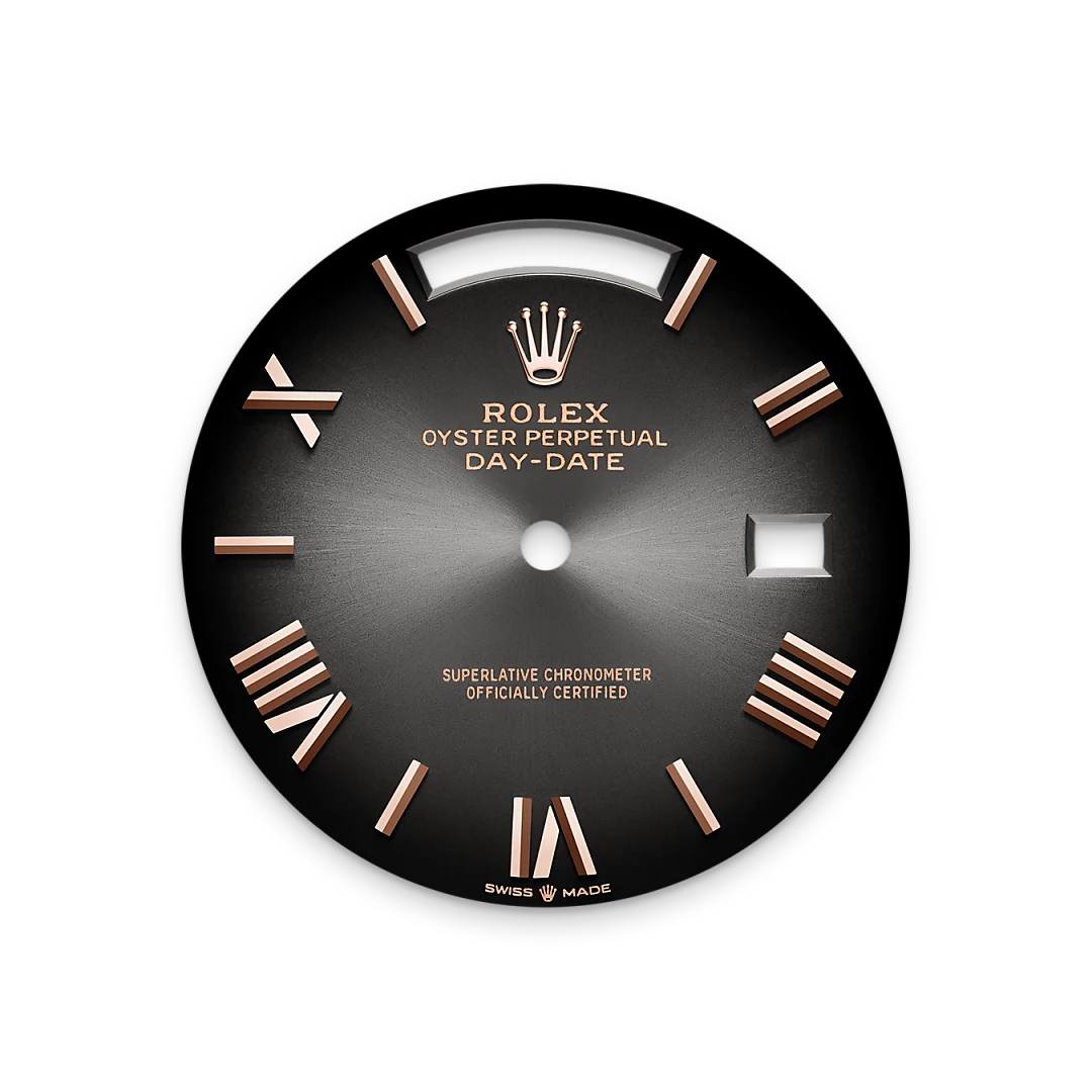 rolex Day-Date in 18 kt Everose gold, M228235-0055 - underwood jewelers