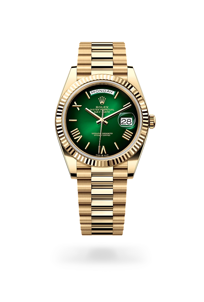 rolex Day-Date in 18 kt yellow gold, M228238-0069 - underwood jewelers