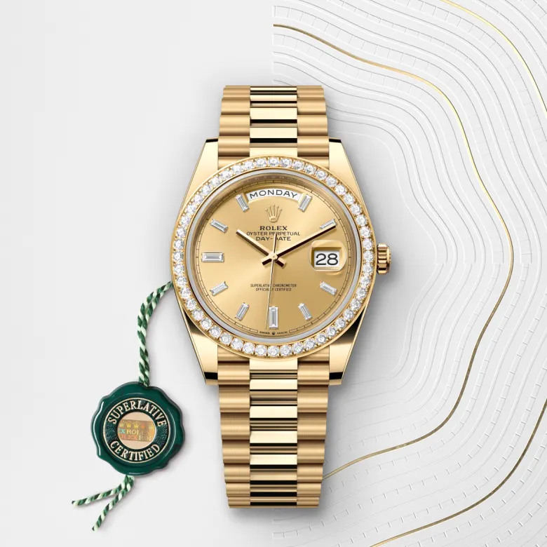 rolex Day-Date in 18 kt yellow gold, M228348RBR-0002 - Underwood jewelers