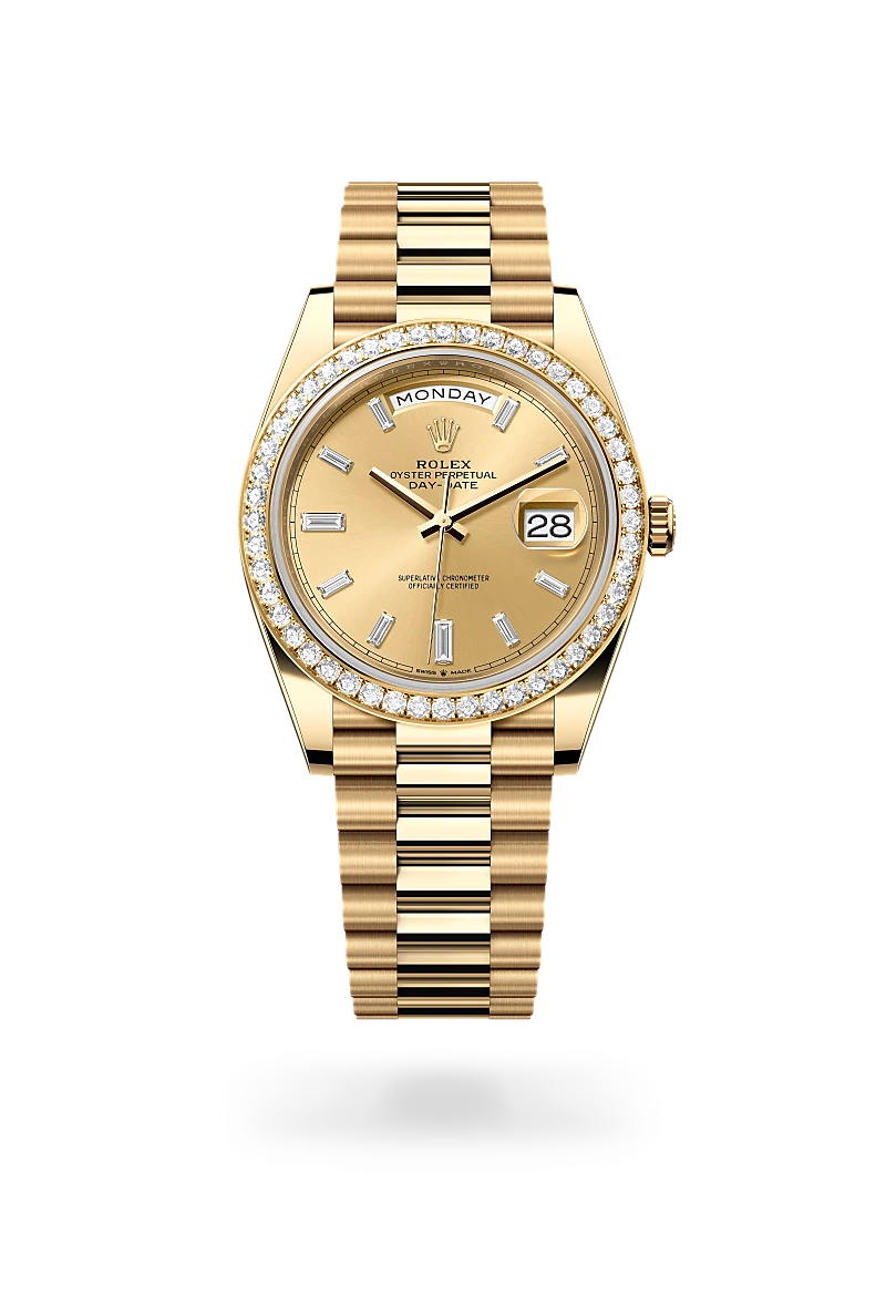 rolex Day-Date in 18 kt yellow gold, M228348RBR-0002 - Underwood jewelers