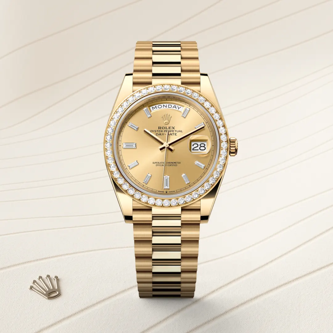 rolex Day-Date in 18 kt yellow gold, M228348RBR-0002 - Underwood jewelers