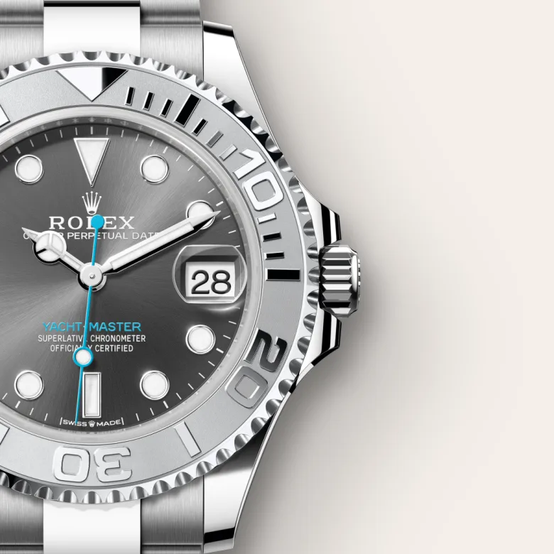 rolex Yacht-Master in Rolesium - combination of Oystersteel and platinum, M268622-0002 - Underwood jewelers