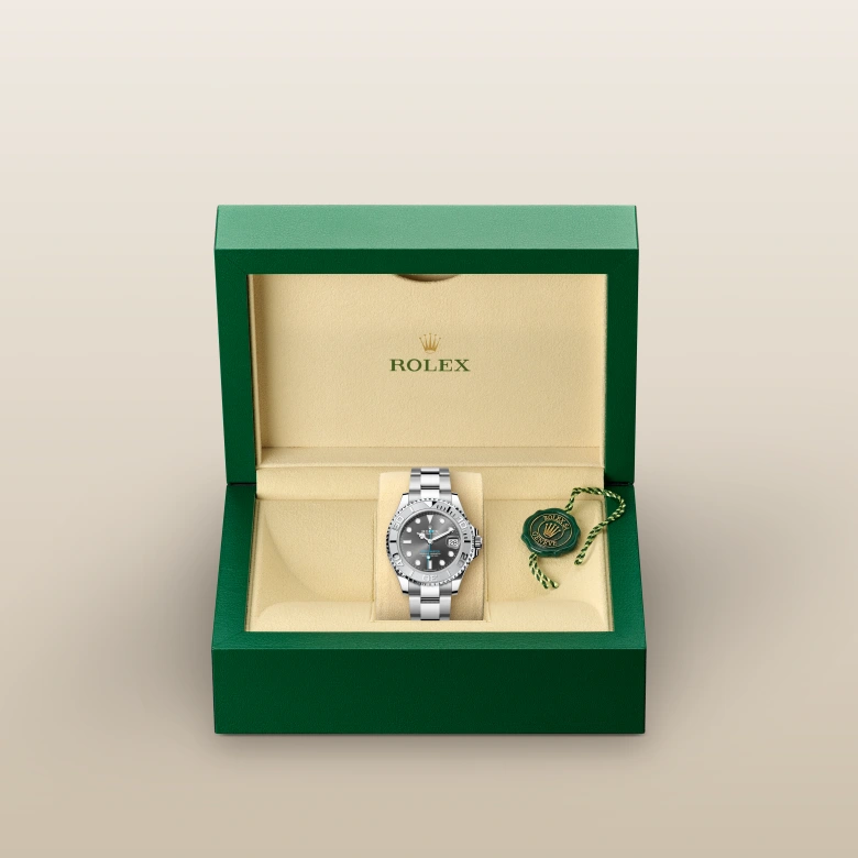 rolex Yacht-Master in Rolesium - combination of Oystersteel and platinum, M268622-0002 - Underwood jewelers