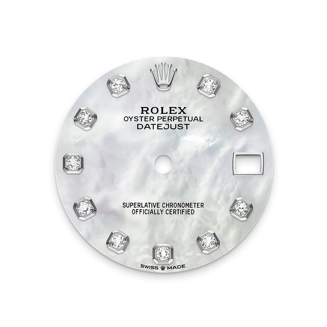 rolex Datejust in White Rolesor - combination of Oystersteel and white gold, M278384RBR-0008 - Underwood jewelers