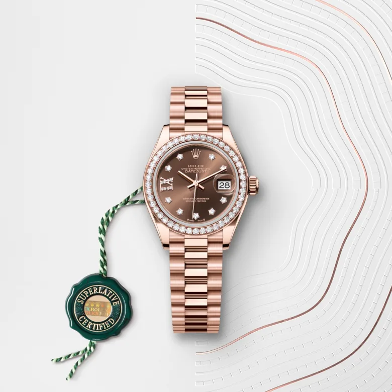 rolex Lady-Datejust in 18 kt Everose gold, M279135RBR-0001 - Underwood jewelers
