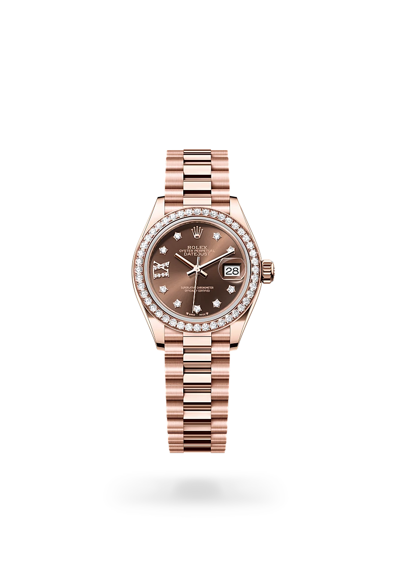 rolex Lady-Datejust in 18 kt Everose gold, M279135RBR-0001 - underwood jewelers