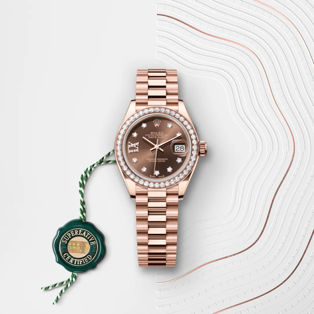 rolex Lady-Datejust in 18 kt Everose gold, M279135RBR-0001 - Underwood jewelers