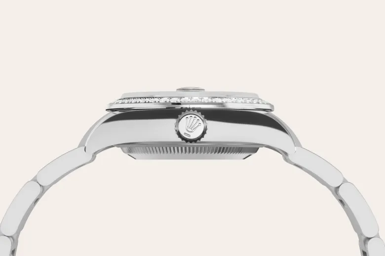 rolex Lady-Datejust in White Rolesor - combination of Oystersteel and white gold, M279384RBR-0004 - Underwood jewelers