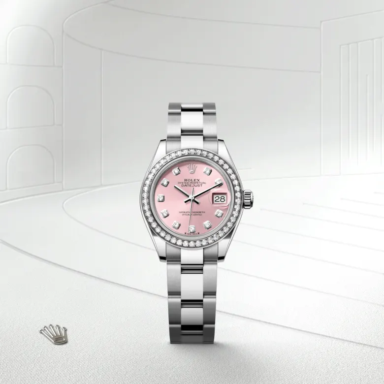rolex Lady-Datejust in White Rolesor - combination of Oystersteel and white gold, M279384RBR-0004 - Underwood jewelers