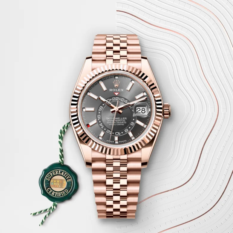 rolex Sky-Dweller in 18 kt Everose gold, M336935-0008 - Underwood jewelers