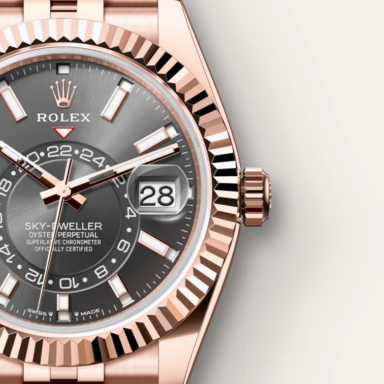 rolex Sky-Dweller in 18 kt Everose gold, M336935-0008 - Underwood jewelers