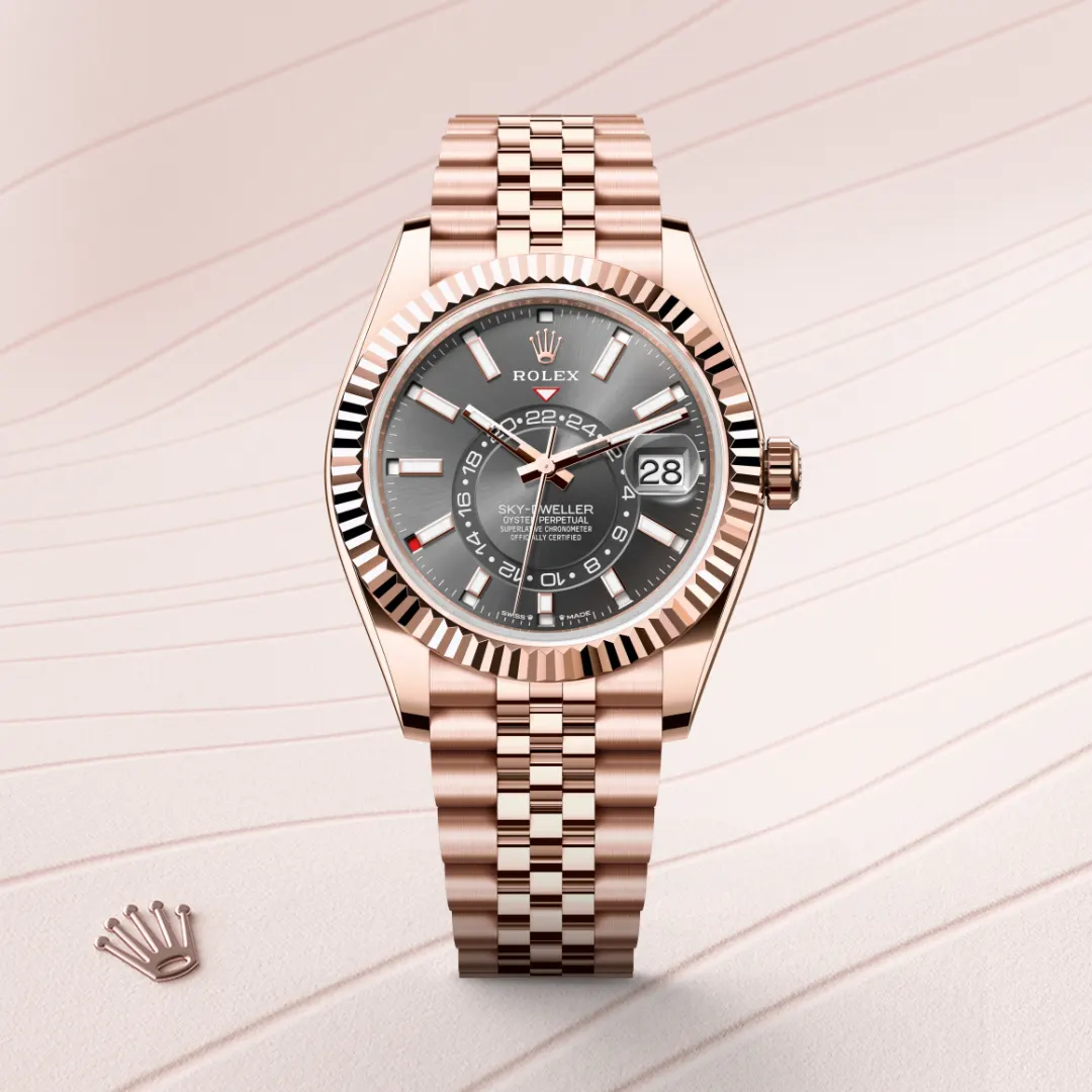rolex Sky-Dweller in 18 kt Everose gold, M336935-0008 - Underwood jewelers