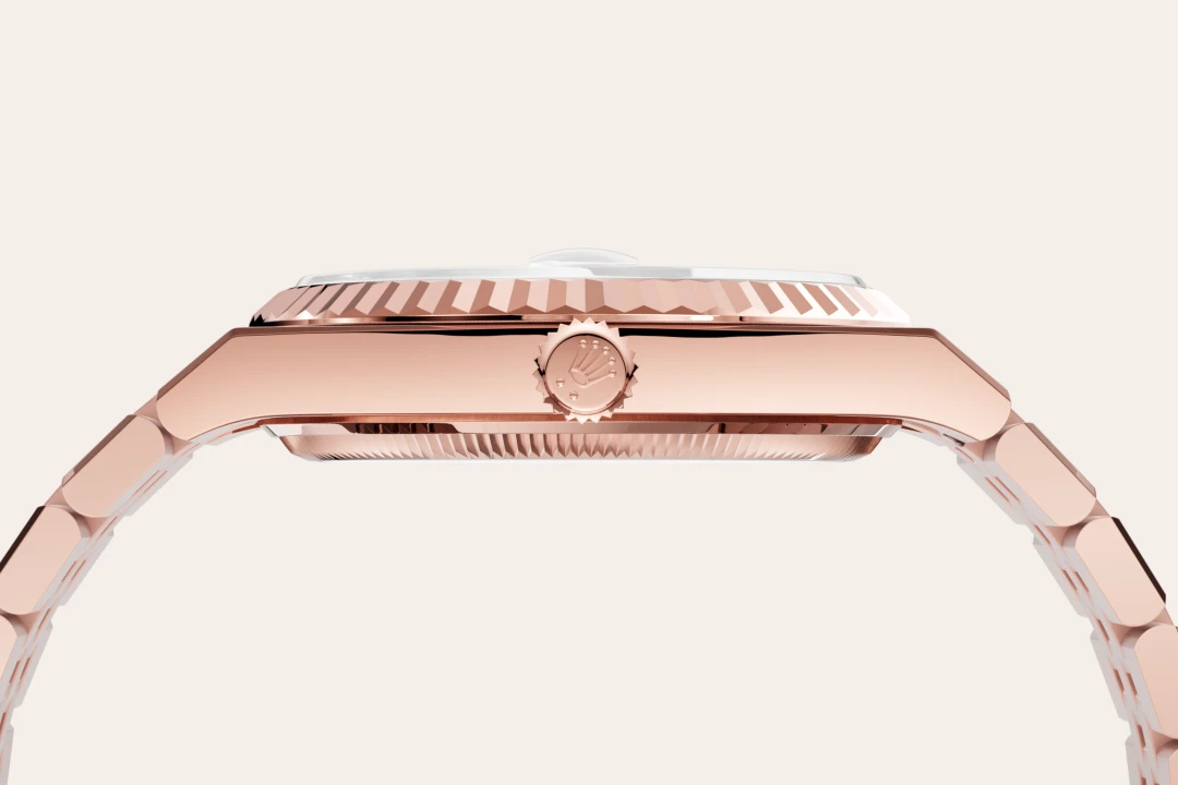 rolex Land-Dweller in 18 kt Everose gold, M127235-0001 - underwood jewelers