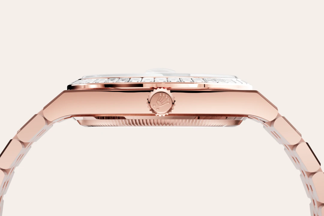 rolex Land-Dweller in 18 kt Everose gold, M127285TBR-0002 - underwood jewelers