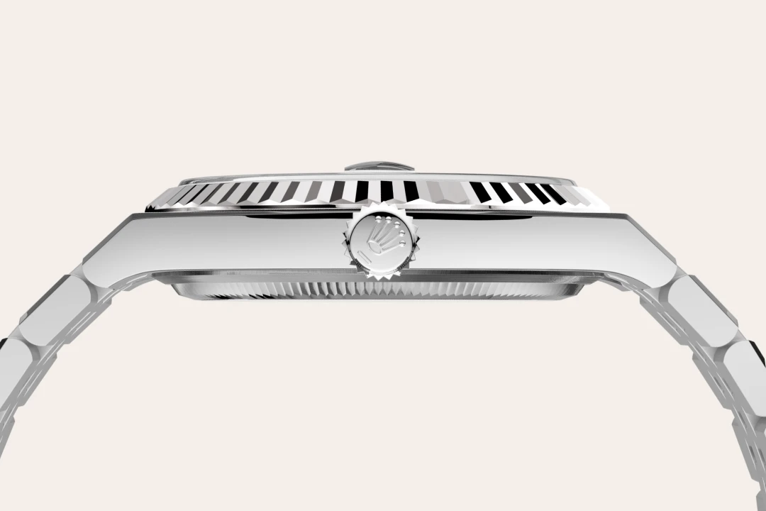 rolex Land-Dweller in White Rolesor - combination of Oystersteel and white gold, M127334-0001 - Underwood Jewelers