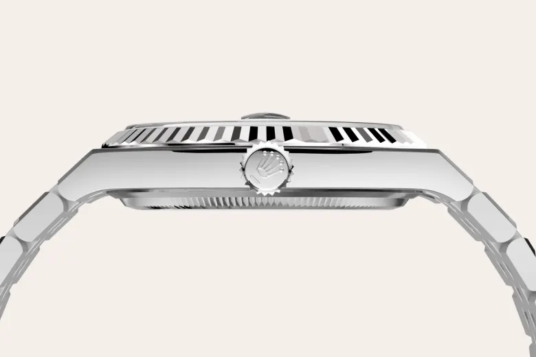 rolex Land-Dweller in White Rolesor - combination of Oystersteel and white gold, M127334-0001 - Underwood Jewelers