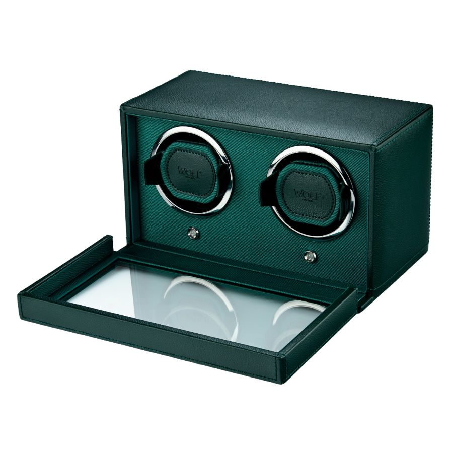 Green Cub Double Watch Winder with Cover