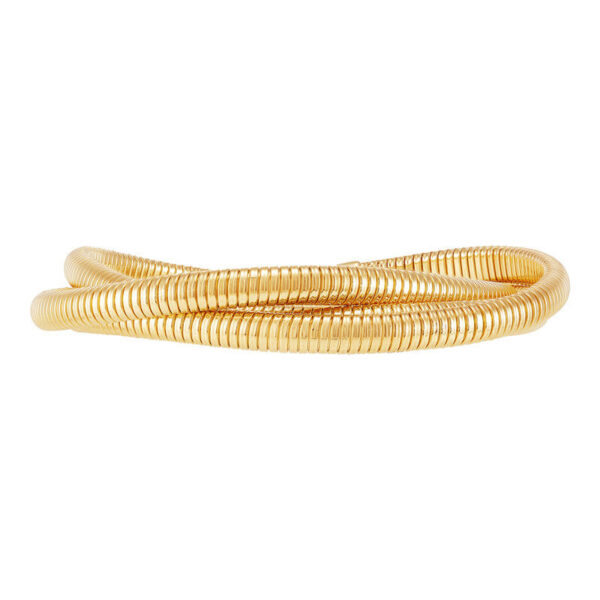 14KY POLISHED 5MM TRIPLE TOBOGAS ROLLING BRACELET