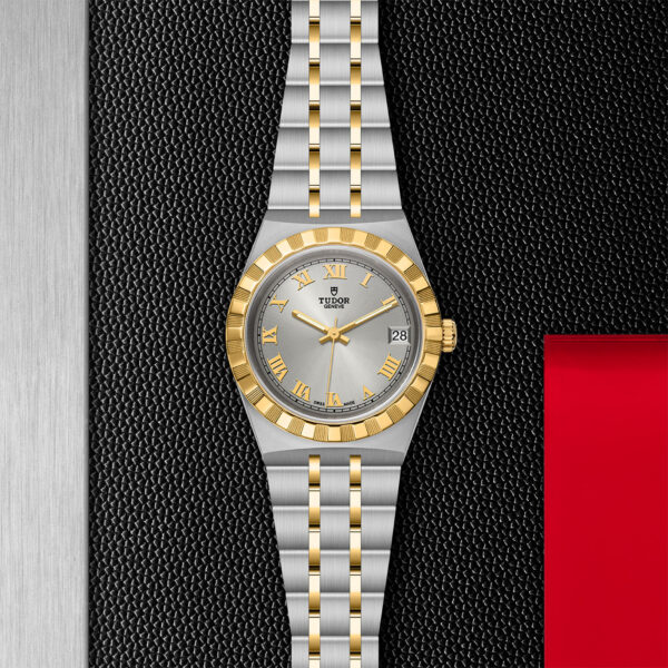 TUDOR Royal, 34mm Steel Case, Yellow Gold Bezel