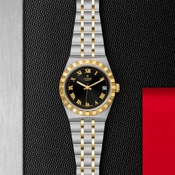 TUDOR Royal, 34mm Steel Case, Yellow Gold Bezel
