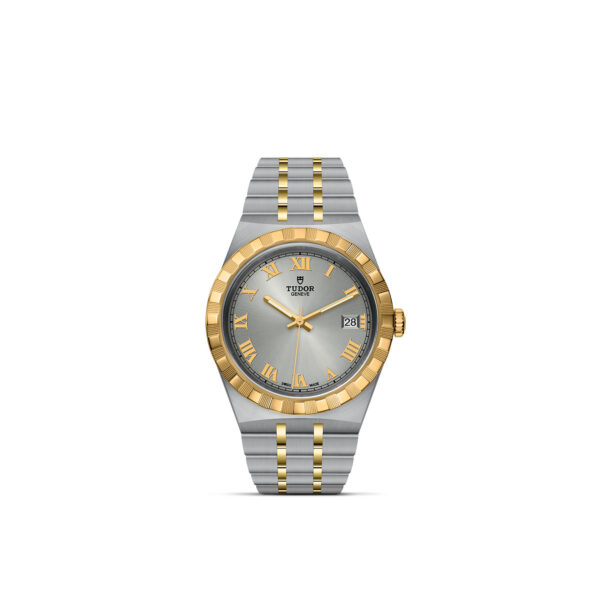 TUDOR Royal, 38mm Steel Case, Yellow Gold Bezel