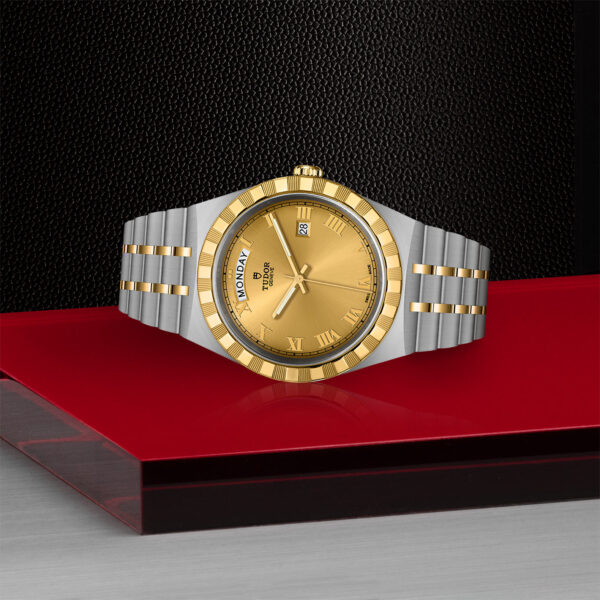 TUDOR Royal, 41mm Steel Case, Yellow Gold Bezel