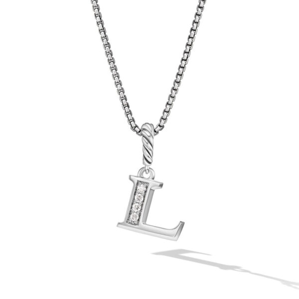 Pavé Initial Pendant Necklace-L