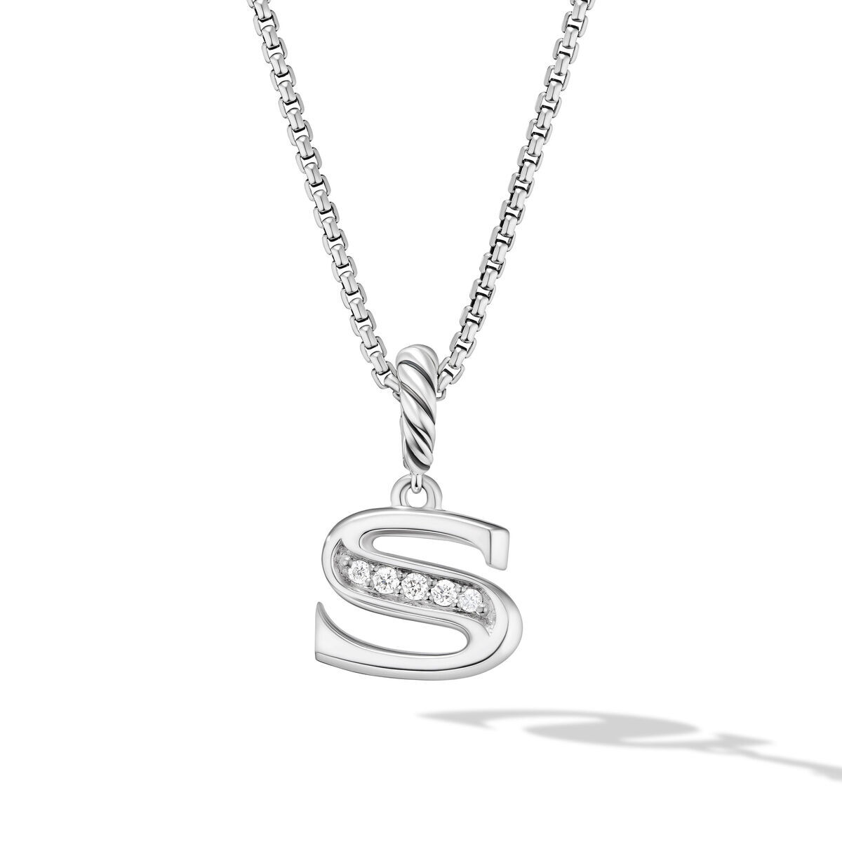 Pavé Initial Pendant Necklace - S