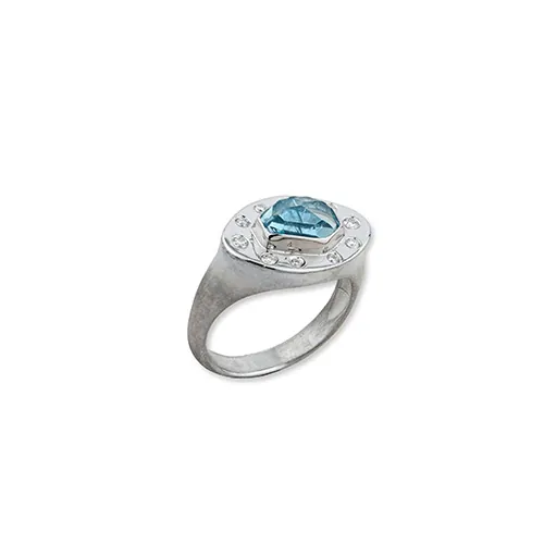 Penelope Aquamarine & Diamond Ring