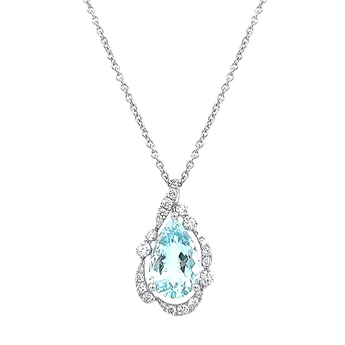 Pear Shape Aquamarine Pendant