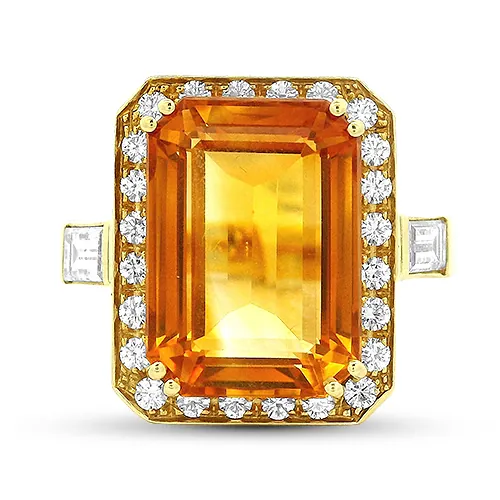 Pallavidini Citrine & Diamond Ring